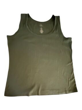 St. John's Bay XL Essential Tank Medium Green